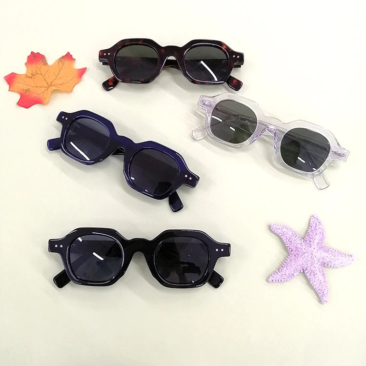 JH001 Small Square Sunglasses New Arrival Black Crystal Men Acetate Sunglasses Men Green Shades Trending Vintage Sun Glasses