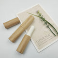 Luxury Container Portable Reusability Empty Beauty Lipstick Tube Bamboo Lip Balm Tube for Girls
