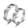 New Trendy Couple Rings Romantic Designer Jewelry Zircon Engagement Open Rings for Men Women Couple Adjustable Engagement Ring