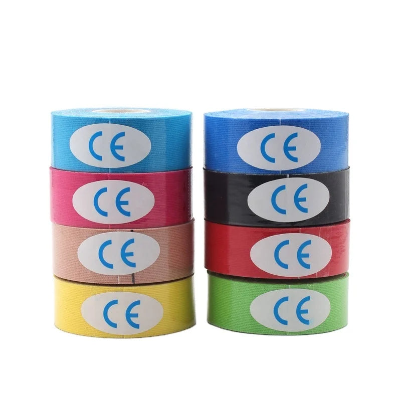 JINGBA Wholesale Waterproof Breathable Cotton Athletic Elastic Muscle Pain Relief Knee Taping for Gym Fitness Kinesiology Tape
