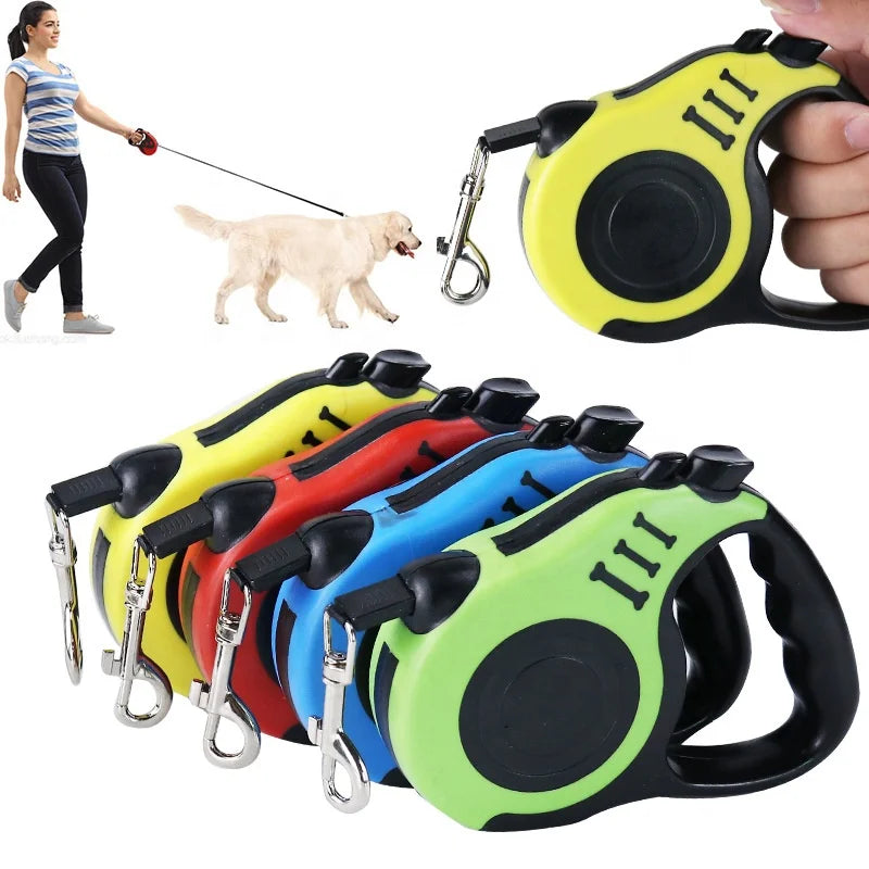 Wholesale Custom Pet Training Leash Dog cat Rope Lead Automatic Retractable Pet Harness Leash 3M Reflective Dog Traction Rope