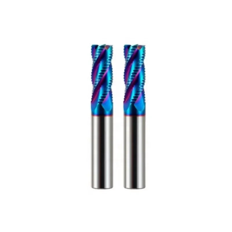 Carbide Roughing End Mill 3/4 Flutes HRC55 HRC65 Rough Milling Cutter CNC Tools Coarse Milling Cutter Roughing Machining 5MM