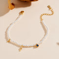 French Retro Pearl Fine Jewelry S925 Sterling Silver Elegant Pearl Zircon Charm Bracelet Wholesale