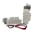 GOGO pneumatic solenoid valve SY3320-5YS-C4 3 position 5 way electromagnetic solenoid valve DC24V Aluminum alloy valve body