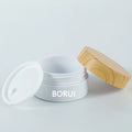 Manufacturer Custom Plastic Cosmetic Jar 10ml Round PET with Bamboo Lid for Skin Care Lotion Mascara Lipstick & Loose Powder