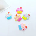 Resin Cupcake Cake Resin Charms Cabochons for Slime Handmade DIY Mobile Phone Kids Hair Craft Decor
