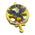 Custom Cameroon 3D Double Sword Hollow-Out Lapel Brooch Badge Militaires De Pentathlon CIESO Insignia De Broche De Revers Evidee