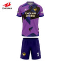 Purple Color Football Soccer Jersey Mens Soccer Jerseys Kits