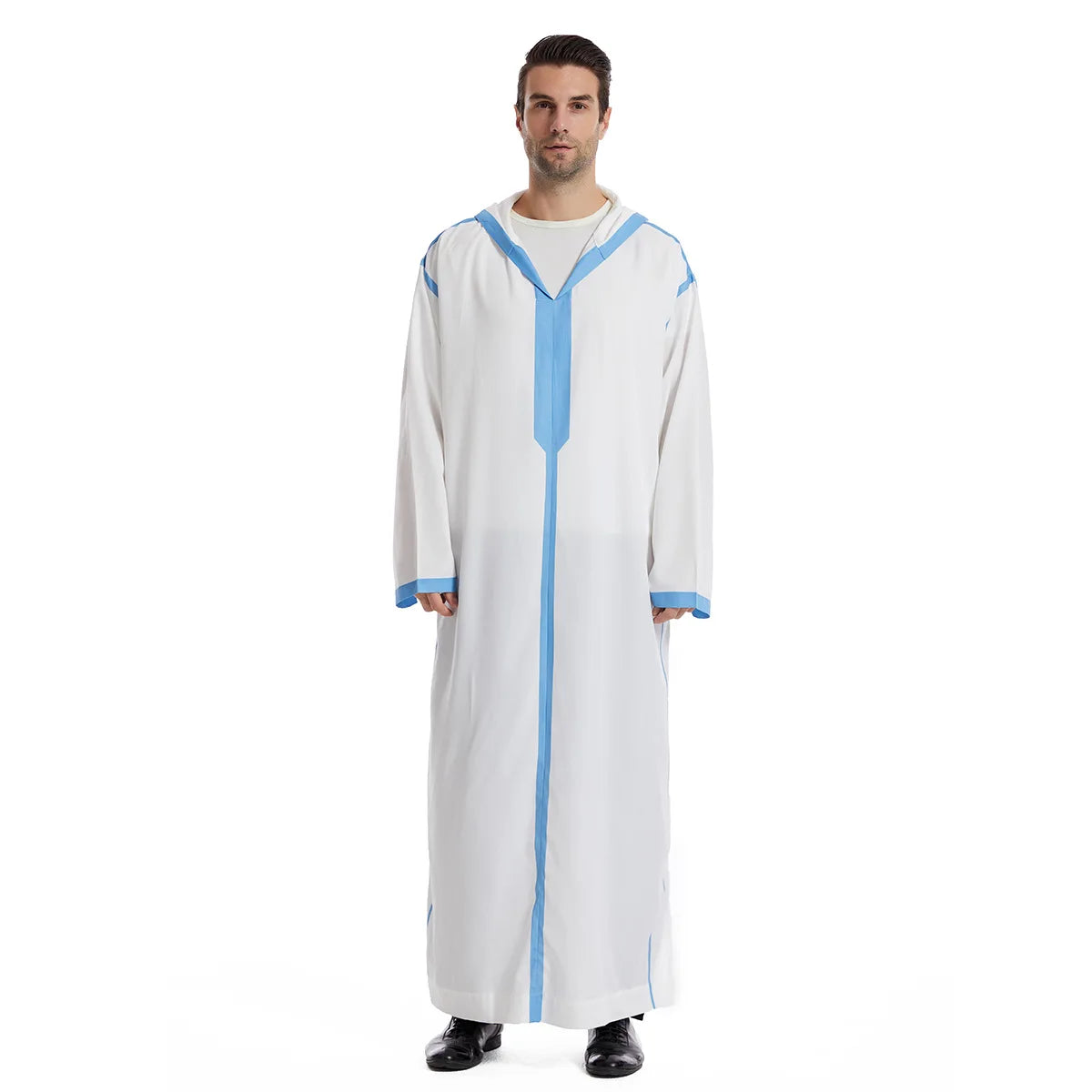 Hot Selling Men New Style Arabic Moroccan Islamic Thobe Dress Traditional Muslim Abaya Clothing