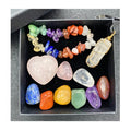 Natural quartz rose crystals healing stones 7 chakra tumbled stone set for Home Decoration