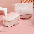 New PU Makeup Bag Custom LOGO Leather Hand Square Three Piece Set Cosmetic Bag for Women