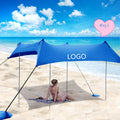 Woqi Beach Tent with  Aluminum Poles Pop up Beach Sunshade with Carrying Bag