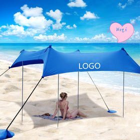 Woqi Beach Tent with Aluminum Poles Pop up Beach Sunshade with Carrying Bag