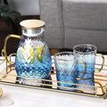 BPA Free Glass Water Pitcher with Infuser/ Borosilicate Glass Infusion Pitcher/ Glass Carafe