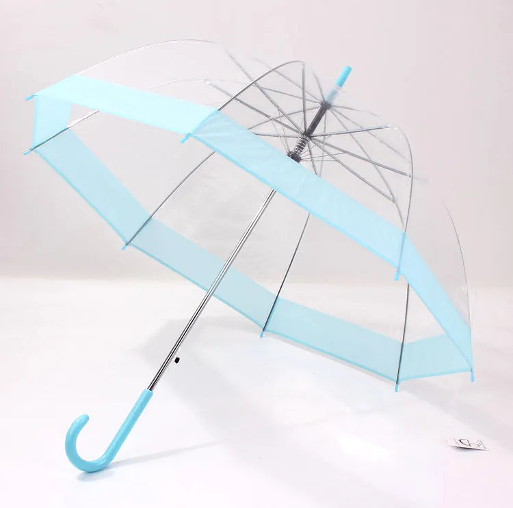 LOTUS Hot Sale One Dollar Customized POE Clear Umbrella Straight Umbrella With Logo Printed Pattern Umbrella
