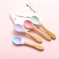 Children's Water Feeding Complementary Food Spoon Anti-scalding Soft Spoon Baby Tableware Set