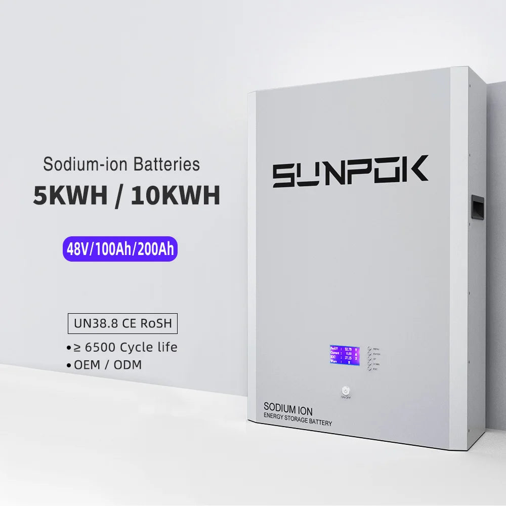 Sunpok Sodium Ion Battery 48 Volt Sodium Ion 100ah 200ah 300ah 5kwh 10kwh 15kwh Battery Catl Sodium-ion Batteries
