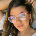 Wholesale Large Frame Metal Anti Blue Light Glasses Frames 2024 Fashion Vintage Glasses Frames