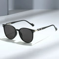 New Fashion Round Simple Rivet Decorative Shades Men Women Adult PC Frame Metal Hinge Uv Protective Sunglasses