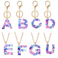 Top Creative Acrylic Letter Key Chain Adult Children Family English Initial Colorful Keychains Ring Charm Alphabet Keyring Car