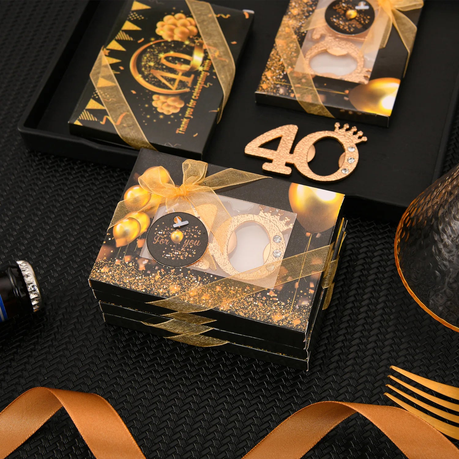 Birthday Party Presents Number 40 Anniversary Souvenirs Party Favors Bottle Opener for Guest Giveaways