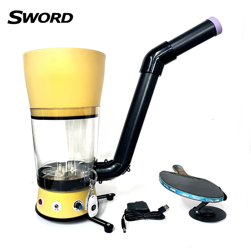 Adjustable Speed Table Tennis Robot Beginner's Sword Training Assistant with Ball Launcher Solo Practice Starter Enlightenment
