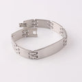 Dark Luxury New Design Steel Cuff Bracelet Stainless Steel Plate Engraved Bracelet