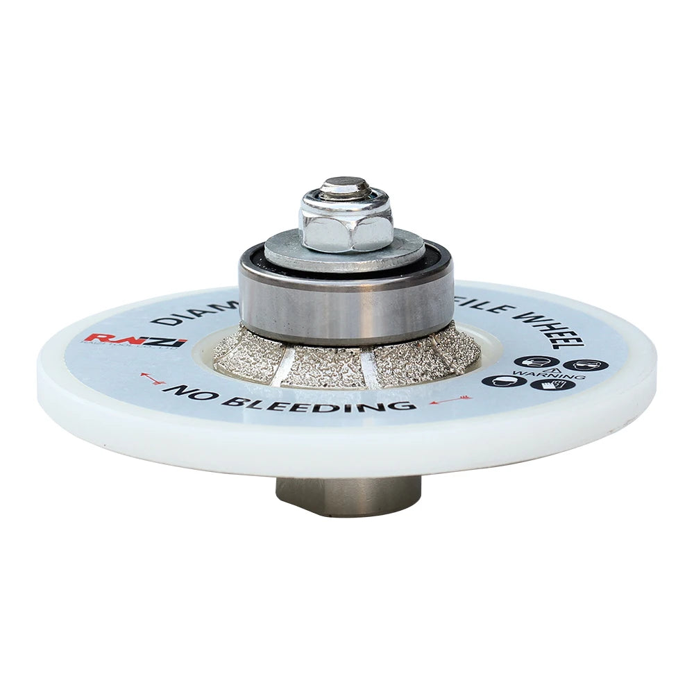 Raizi B20 Vacuum Brazed Diamond Hand Profile Wheel Use for Granite Marble Quartz Engineered Stone Porcelain Ceramic Tiles