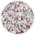 100pcs/bag Cartoon Sweet Girl Decor Stickers for Grils' DIY Lolita Clothes Waterproof Vinyl Sticker Custom Journal logo Label
