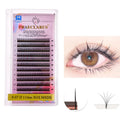 Praeclarus Wet Look Eyelashes 5D Flora Eyelash Premium Materials Natural Soft Wet Look Lashes Thickness 0.07mm Black Hand Made