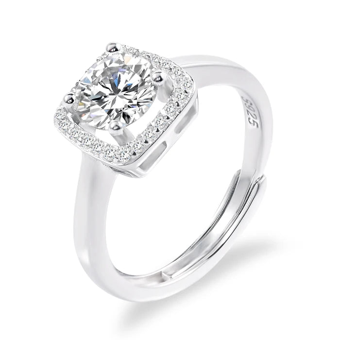 925 Sterling Silver Mossanite Jewelry Wedding 1 Carat Moissanite Diamond Engagement Rings Designs for Women