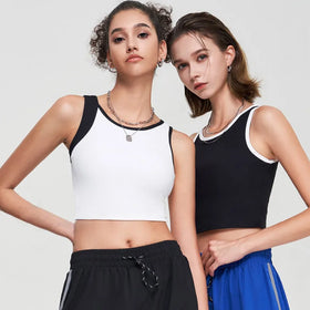 SHINBENE Longline Full Coverage Sports Bras Medium Padded Workout Crop Tops for Yoga Gym
