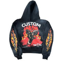 Custom Men's Acid Wash Hoodie Vintage French Terry Cotton Streetwear Distressed Sun Fade Design Embroidered Winter Hooded DTG