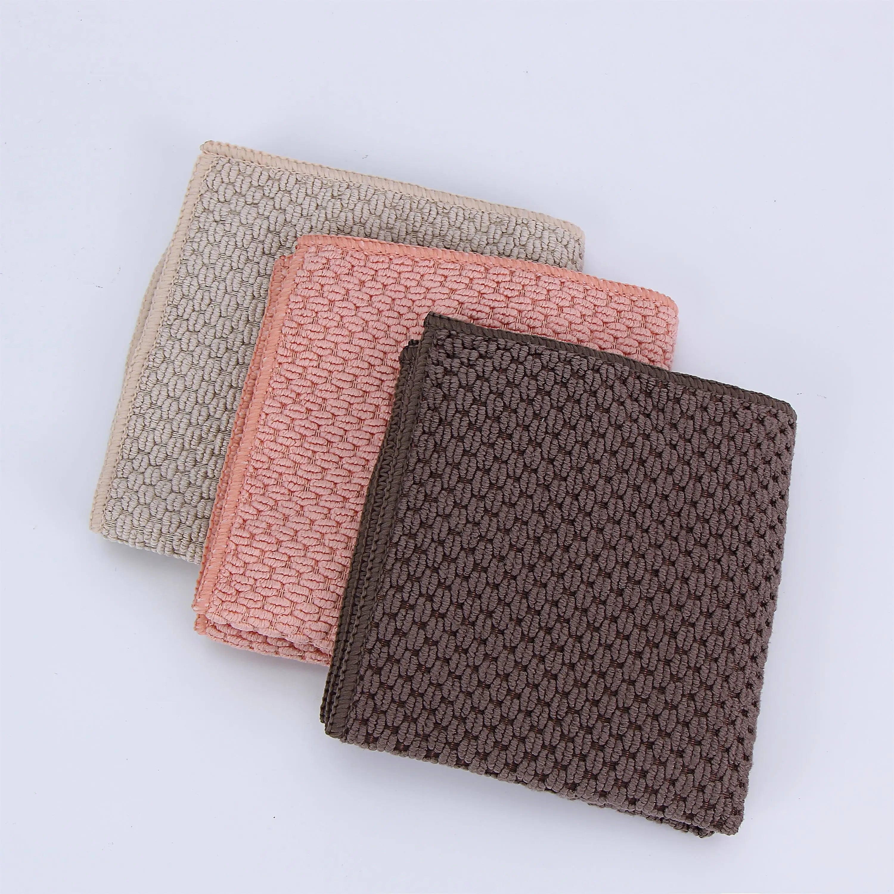 Wholesale Polyester Light Luxury Towels Quick Drying Hand Towels Brocade Three Color Optional Hands Towel for Kitchen Bathroom