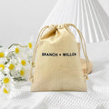 Wholesale Eco Friendly Custom Cotton Gift Bag Drawstring Canvas Pouch Bag for Comb Cosmetics Packaging Dust Bags Pouches