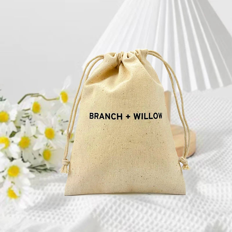 Wholesale Eco Friendly Custom Cotton Gift Bag Drawstring Canvas Pouch Bag for Comb Cosmetics Packaging Dust Bags Pouches