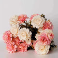New Product Ideas 2021 Artificial Flowers Silk Camellia Bouquet Wedding Decoration