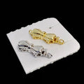 C183 925 Sterling Silver 18K Gold Plated Pearl Clasp for Jewelry Wholesale Metal Cord Ends Clasp Necklace or Bracelet Clasp