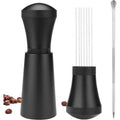 Professional Multipurpose Coffee Accessory Nature Wood Handle with Stand Coffee Distributor