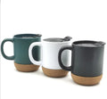 New Insulated Cups Milk and Coffee Cups Can Be Customized with logo Ceramic Cups and Cork Bottom LIDS
