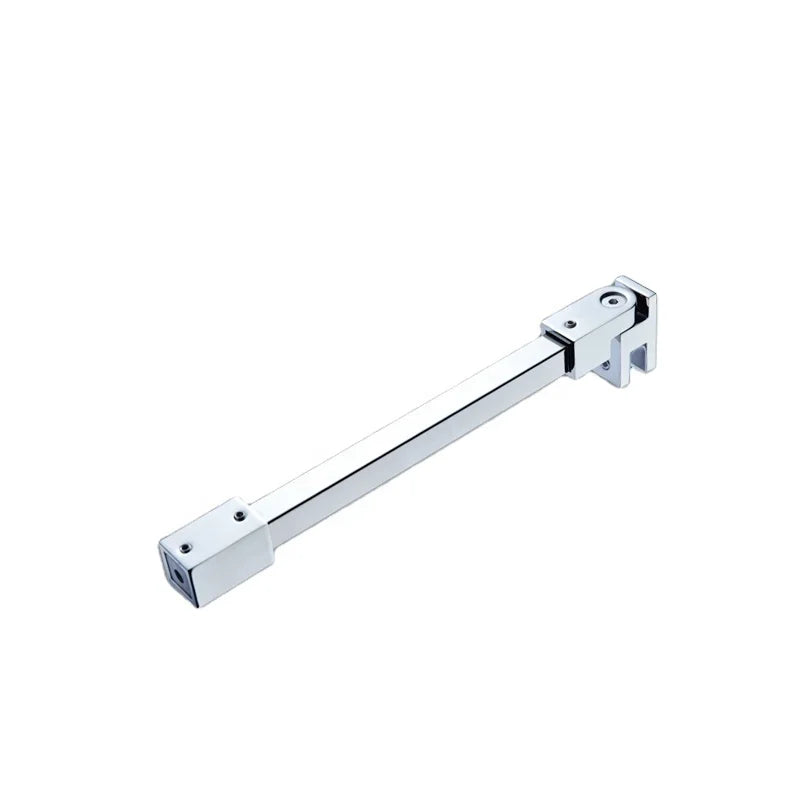 Modern Design Stainless Steel Shower Screen Support Brushed Nickel Black Vertical Glass Telescopic Bar Bathroom Grab Bar