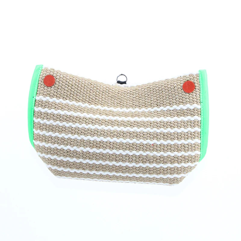 Durable Chew Resistant Outdoor Dog Training Pillow Linen & Jute Material Pet Teething Toy Puppy Bite Proof Bedding