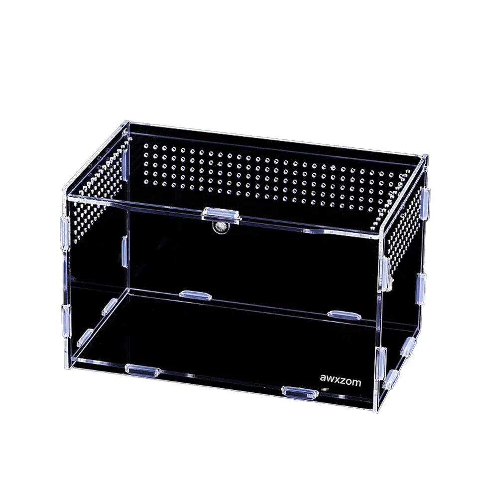 Micro Habitat Small Tarantula Enclosure Magnetic Acrylic Display Rack for Arboreal Tarantula Sling