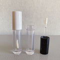 LZ Pack Stock 100pcs UV Glossy White Black Lid Empty Lipgloss Tube Packaging Wholesale 5ML Custom Logo Lip Gloss Tubes