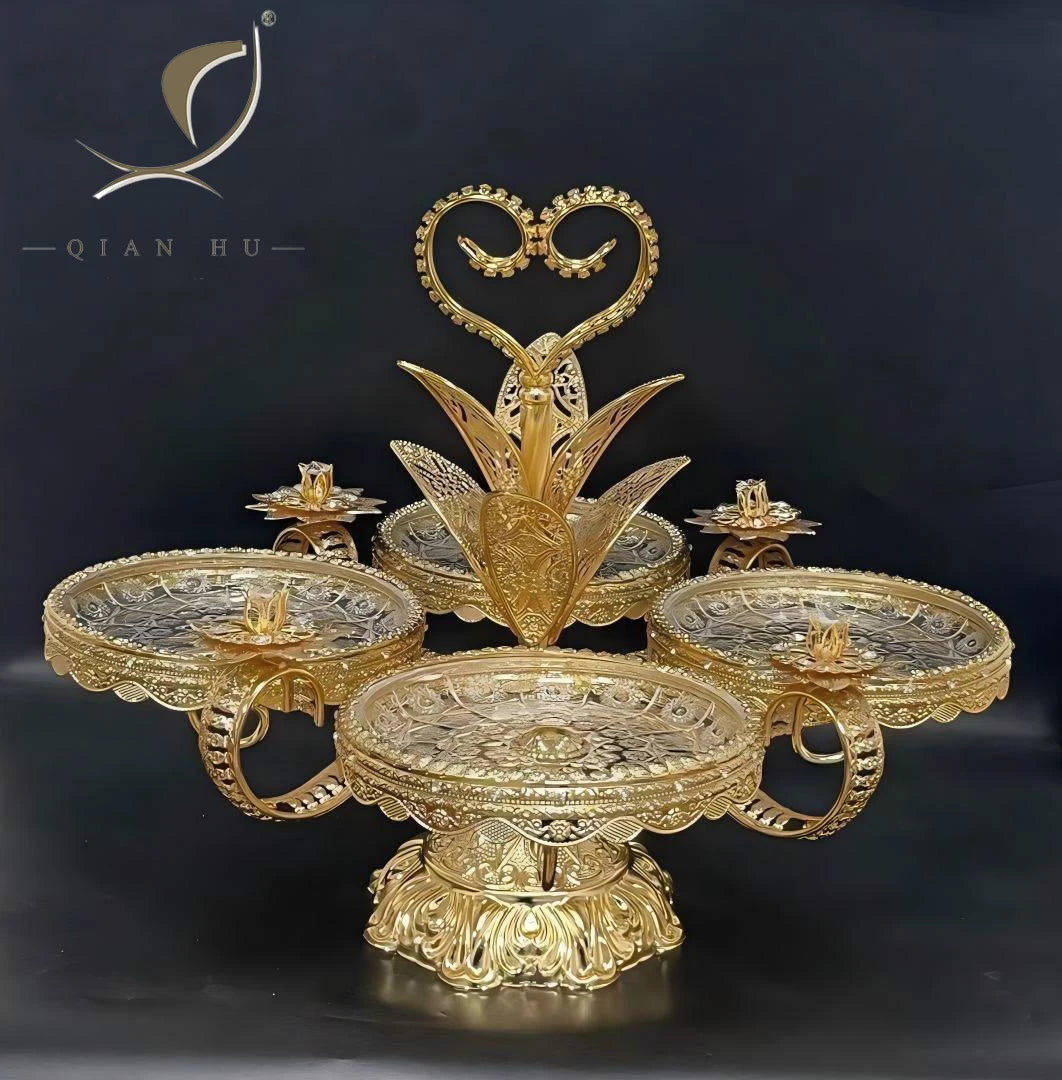 2026 Top Quality Light Luxury Rack European Style Cake Tray Creative Living Room Multi-layer Fruit Dessert Tray