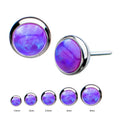 Eternal Metal  ASTM F136 Titanium Threadless Opal Front Facing Tops Ends  Body Jewelry