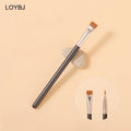 Wholesale Private Label Acceptable Flat Head Eyeliner Brush Synthetic Fiber Wood Handle Face Lip Liner Foundation Makeup MegaBDM