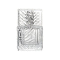 High-Grade 100ml Transparent Glass Square Pump Sprayer Bottle with Screen Printing Perfume Skincare Serum Dispenser Box Included