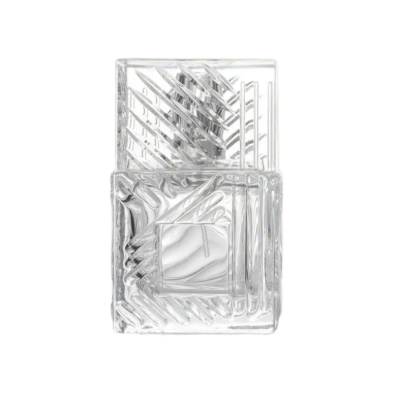 High-Grade 100ml Transparent Glass Square Pump Sprayer Bottle with Screen Printing Perfume Skincare Serum Dispenser Box Included