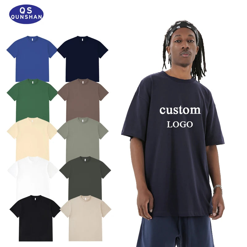 Quality t Shirt Supplier Custom logo Hipster Wear Boxy Fit 100%cotton Oversized Heavyweight Tshirt for Men